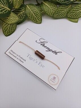 ✨️ 5 for $15 - Tiger's Eye Hemp Cord Healing Crystal Bracelet